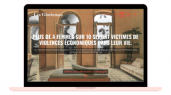 visuel de la page d'accueil de la plateforme sur les violences conjugales économiques du média Les Glorieuses