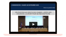 visuel de l'événement de l'assemblée nationale sur les violences sexistes et sexuelles dans le sport - novembre 2023