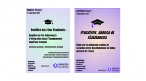 Couvertures des études de l'Observatoire des violences sexistes et sexuelles dans l’enseignement supérieur publiées en 2024