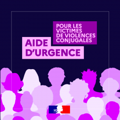 visuel aide d'urgence pour les victimes de violences conjugales