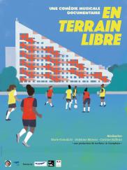 Affiche du projet En terrain libre, l'affiche est réalisée par Sarah Williamson.