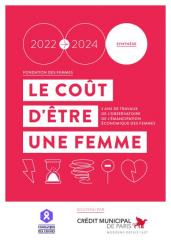 Couverture de la synthèse "Le coût d'être une femmes" de la Fondation des femmes publié en mars 2025