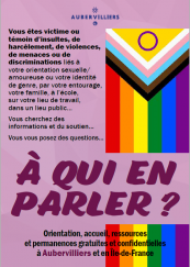 Page de garde du livret sur laquelle on voit figurer un drapeau des fiertés LGBTQIA+