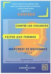 Affiche Assises violences 2022 Aubervilliers