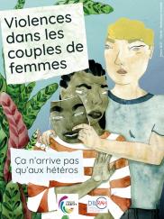 Affiche de la campagne "Violences dans les couple de femmes" de la Fédération LBGTI+ (2024)