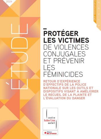 Couverture de l'étude "Protéger les victimes de violences conjugales et prévenir les féminicides" (2024)