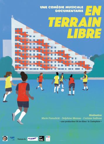 Affiche du projet En terrain libre, l'affiche est réalisée par Sarah Williamson.