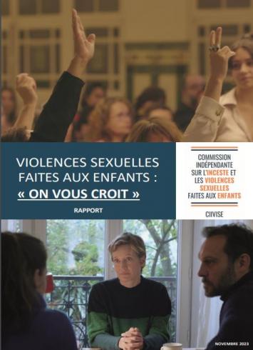 Couverture du rapport de la CIIVISE publié en novembre2023