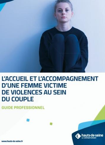 Couverture du guide professionnel « L’accueil et l’accompagnement d’une femme victime de violences au sein du couple ».