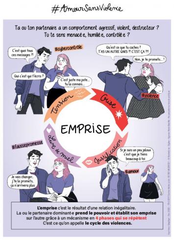 Flyer de la campagne #AmourSansViolences