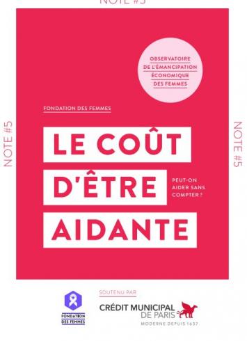 Couverture de la note sur le coût d'être aidante de l'Observatoire de l'émancipation économique des femmes