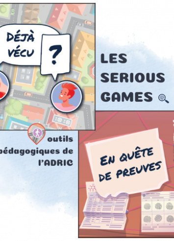 Deux visuels avec les noms des jeux "Déjà vécu ?" et "En quête de preuves".