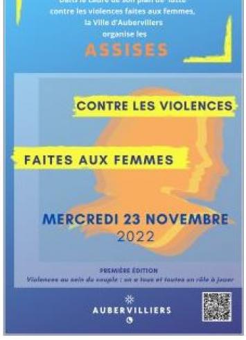 Affiche Assises violences 2022 Aubervilliers